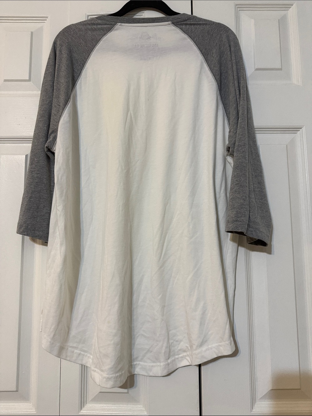 American Rag White & Gray Raglan Baseball Tee - Picture 3 of 3